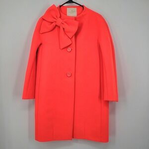 Women's Kate Spade Dorothy Coat Red Paris Geranium Size 4